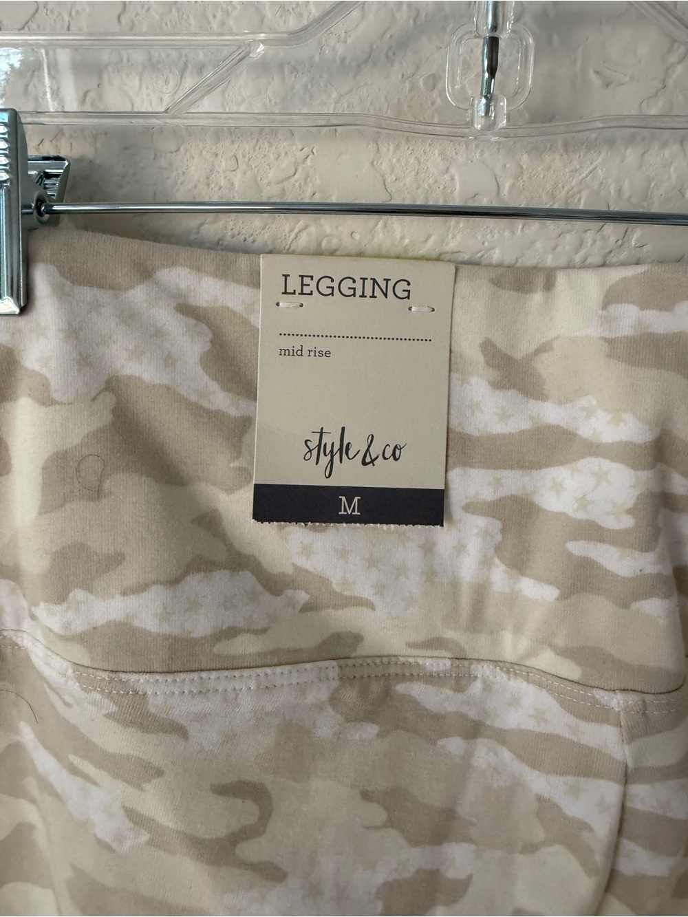 Style & Co. Beige and Cream Camo Leggings - Picture 4 of 4